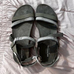 Merrell District Mendi Backstrap Slingback Sandals Womens 10 Black White
